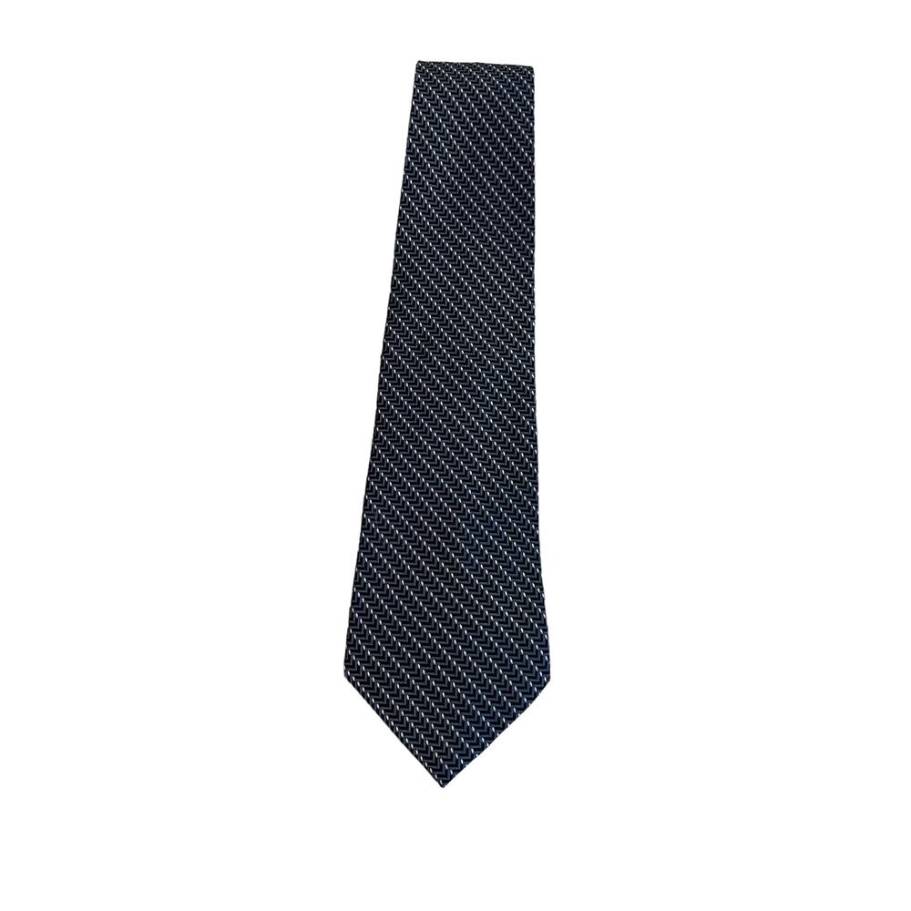 Men's Grey / Black Jones New York Silk Tie